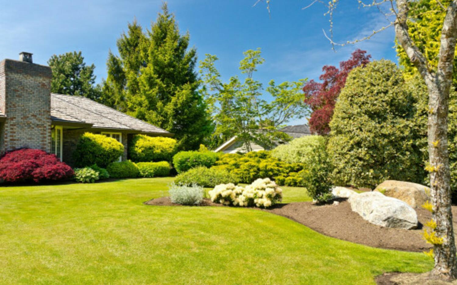 Seasonal planting and sustainable garden landscape